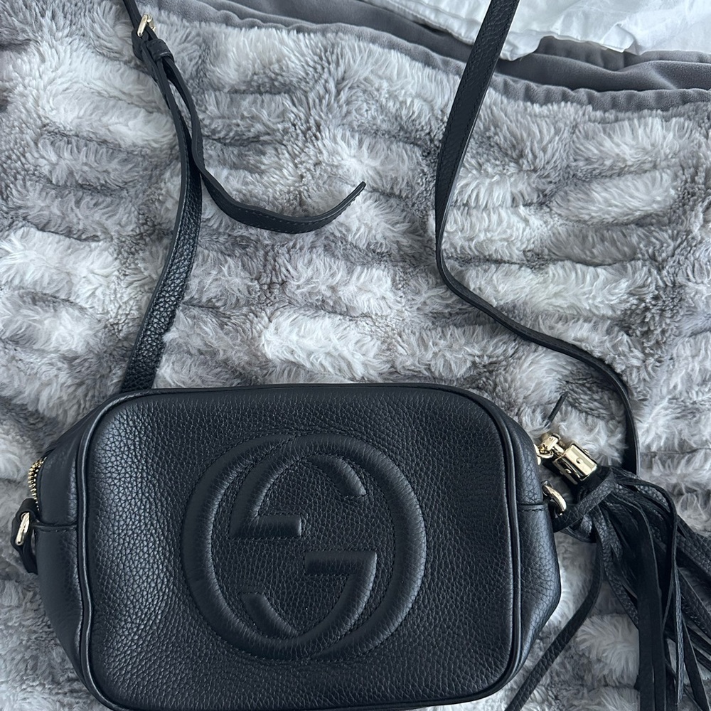 Gucci Black Leather Crossbody Bag